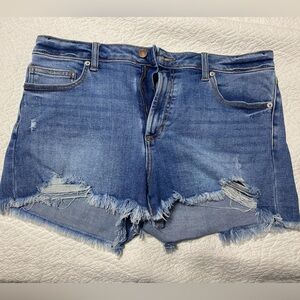 Sneak Peek Blue Distressed Jean Shorts